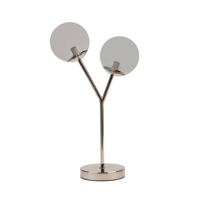 ডাবল-হেড গোলাকার কাচের টেবিল ল্যাম্প