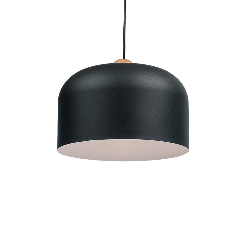 মদ কালো ধাতব গম্বুজ ঝাড়বাতি